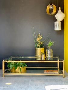 Brass And Glass Coffee Table