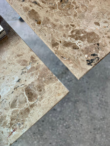 Vintage Travertine Side Tables