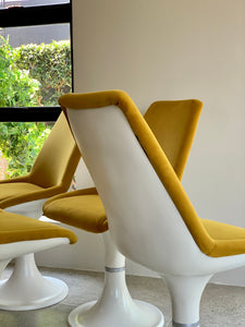 Original Mid-Century Tulip Chairs with Modern Tulip Table