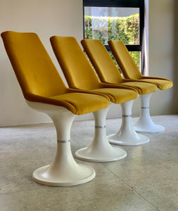 Original Mid-Century Tulip Chairs with Modern Tulip Table