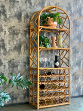 Load image into Gallery viewer, Vintage Arched Cane Wine Rack/Display
