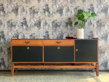 Load image into Gallery viewer, Mid-Century Sideboard in Black &amp; Wood
