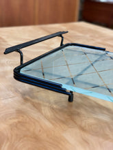 Load image into Gallery viewer, Art decor steel and glass tray
