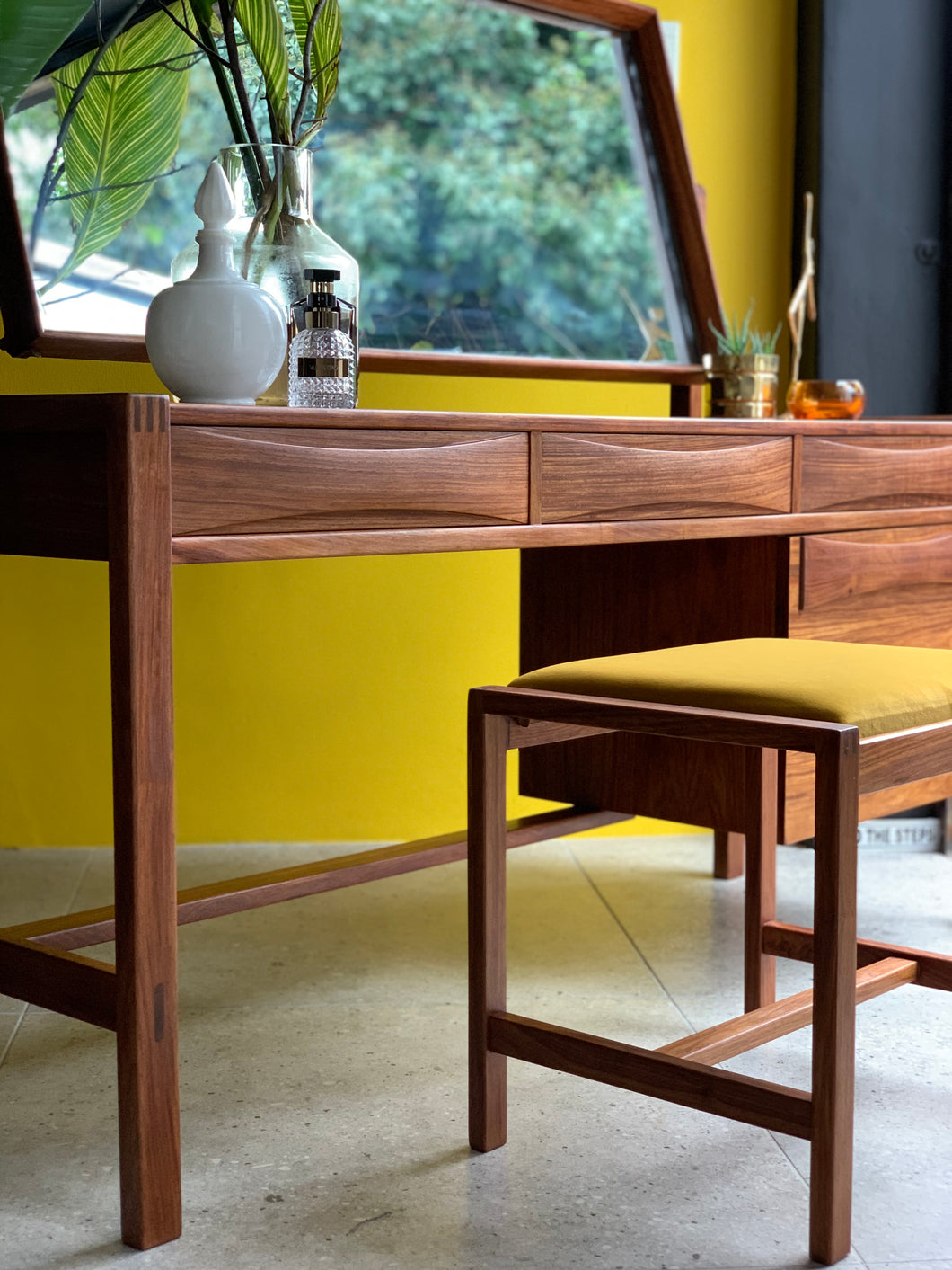 Mid-Century Dresser & Stool