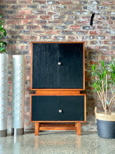 Load image into Gallery viewer, Mid-Century cabinet with black doors
