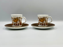 Load image into Gallery viewer, Pair of J&amp;G Meakin Coffee Cups &amp; Saucers
