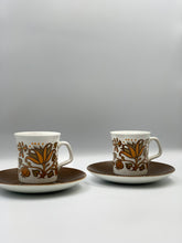 Load image into Gallery viewer, Pair of J&amp;G Meakin Coffee Cups &amp; Saucers
