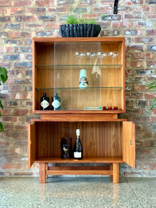 Mid-Century Kiaat Drinks / Display Cabinet