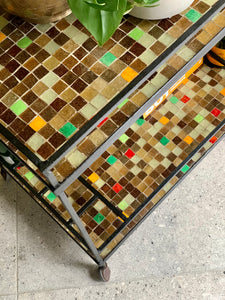 Retro Mosaic Drinks Cart