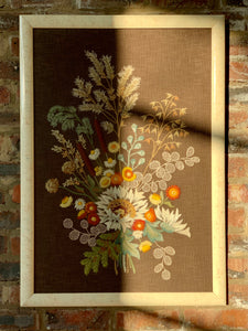 Retro Framed Embroidered Tapestry