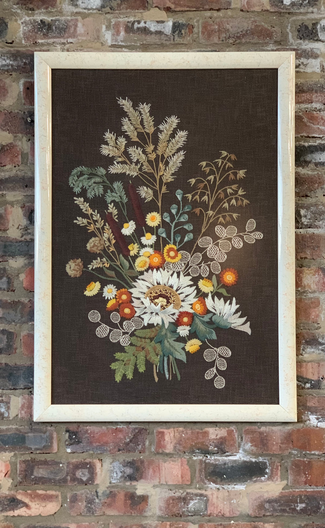 Retro Framed Embroidered Tapestry
