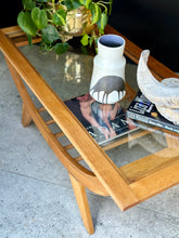 Load image into Gallery viewer, Oak Coffee Table &amp; Glass Top
