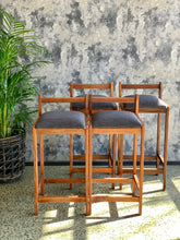 Load image into Gallery viewer, Set of 2 wooden bar chairs
