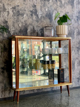 Load image into Gallery viewer, Retro display cabinet  with gold trim
