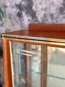 Retro display cabinet  with gold trim