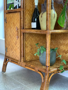 Vintage Cane Display Cabinet