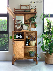 Vintage Cane Display Cabinet