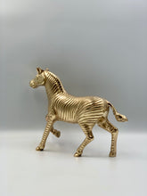 Load image into Gallery viewer, Brass Zebra Ornament

