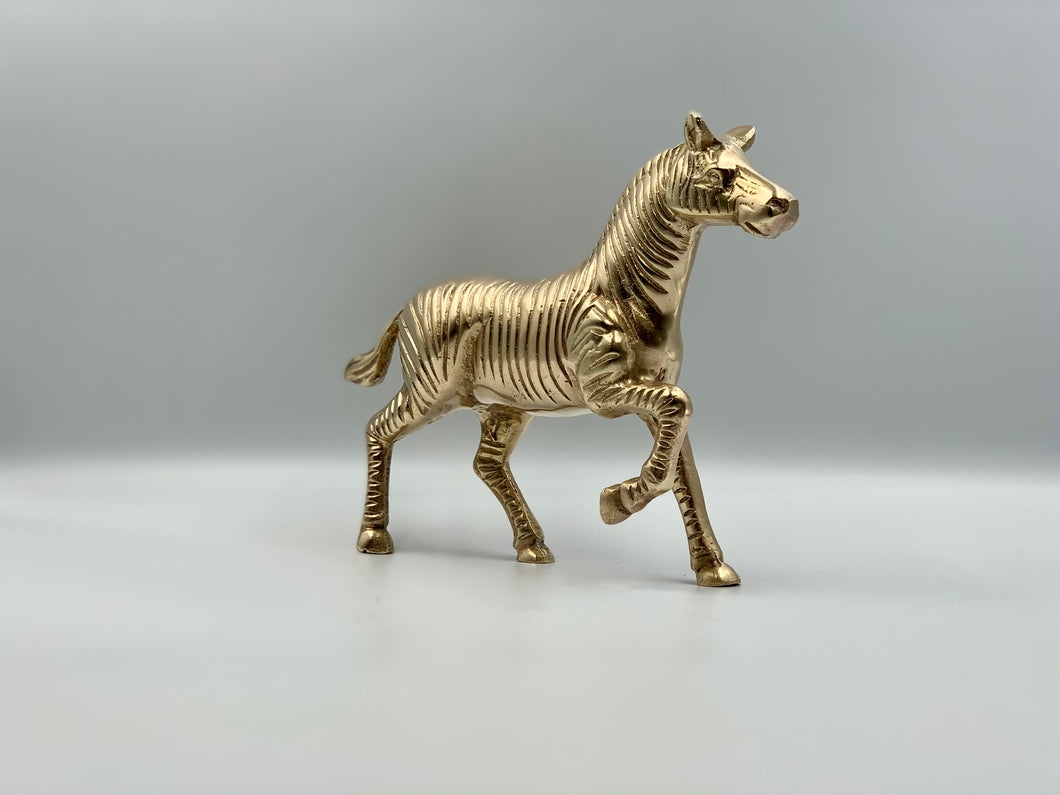 Brass Zebra Ornament