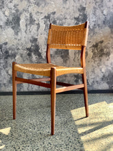 Load image into Gallery viewer, Danish style Rattan and Teak single chair
