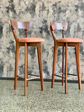 Load image into Gallery viewer, Pair of Mid-Century  bar/ kitchen counter chairs
