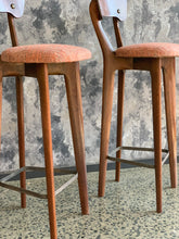 Load image into Gallery viewer, Pair of Mid-Century  bar/ kitchen counter chairs
