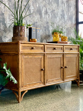 Load image into Gallery viewer, Vintage Wicker Cabinet/Sideboard
