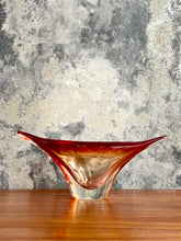 Load image into Gallery viewer, Red &amp; Amber Murano bowl
