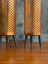 Load image into Gallery viewer, Pair of Copper table lamps
