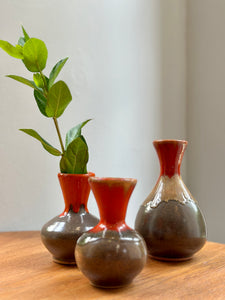 Trio of Retro "Art Potteries" Small Vases