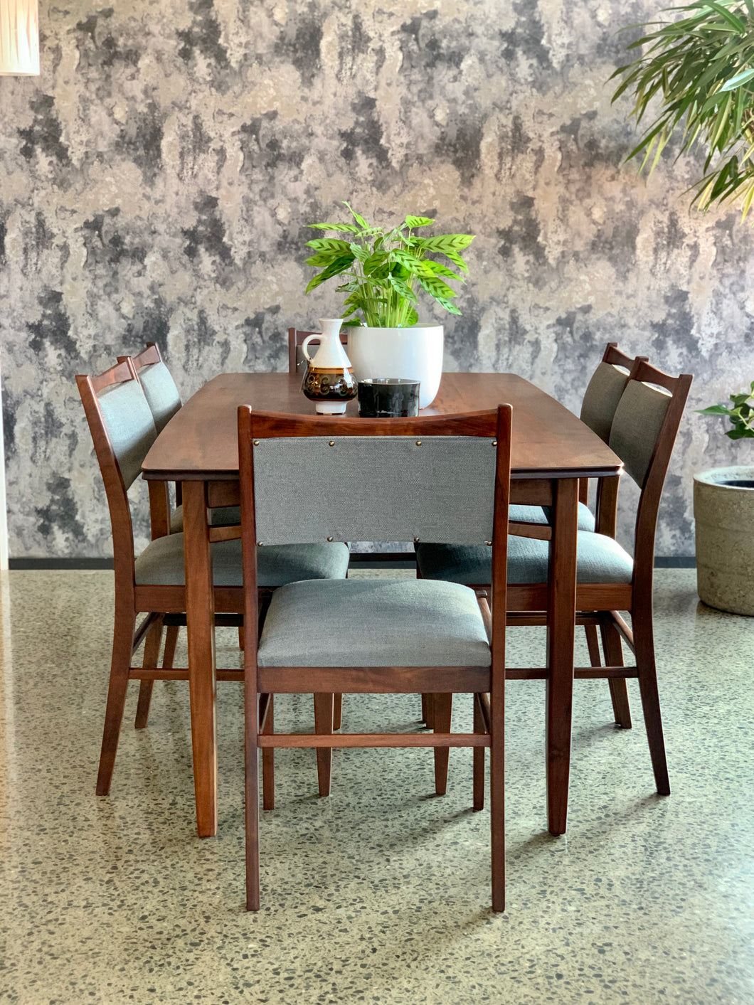 Imbuia dining table and chairs new arrivals