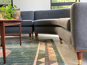 Mid-Century Modular Curved Couch