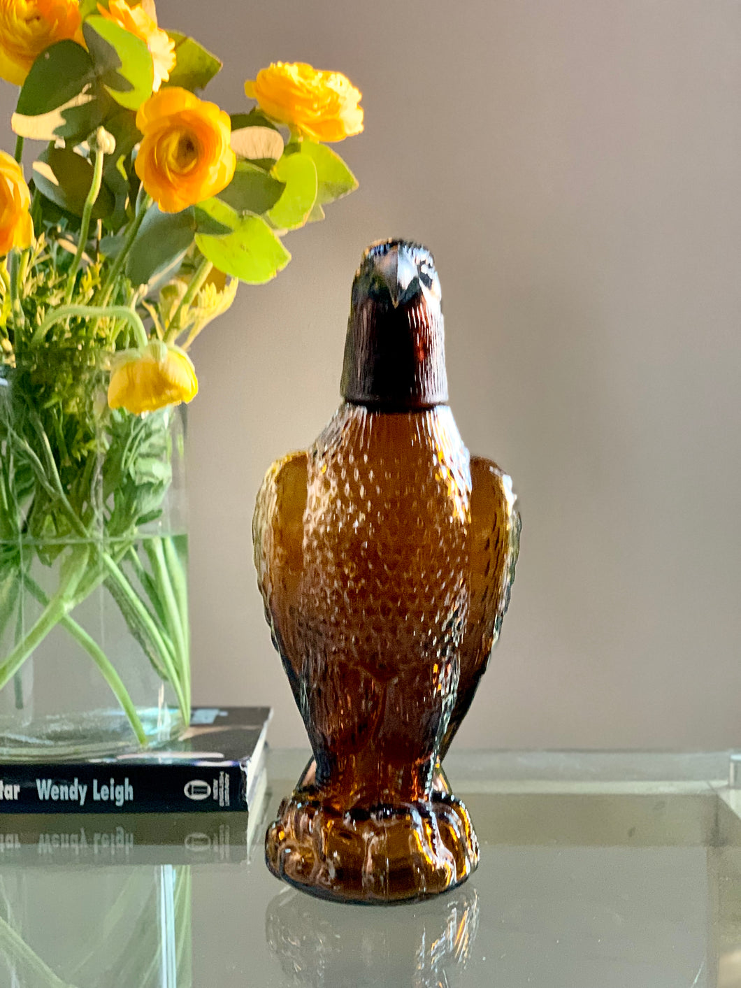 Vintage Amber Glass Decanter