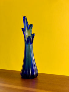 Vintage Blue Swung Vase