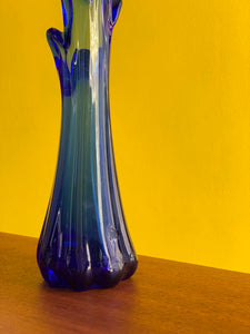 Vintage Blue Swung Vase