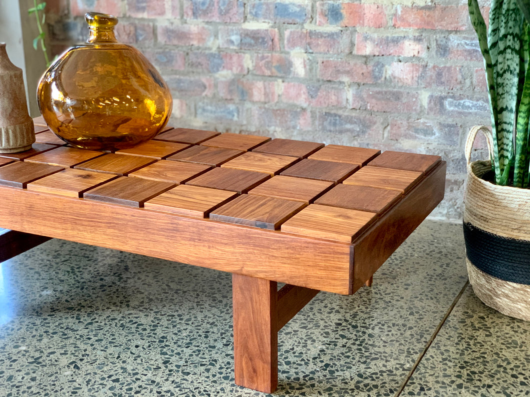 Cubist wooden coffee table