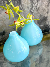 Load image into Gallery viewer, Blue art glass style vase
