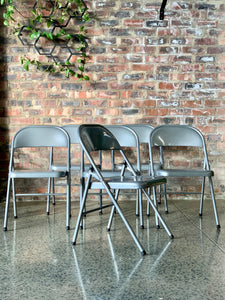 Set Of 6 Metal Folding Chairs