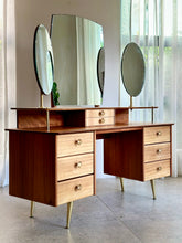 Load image into Gallery viewer, Retro Dresser with Swivel &amp; Tilt Mirrors
