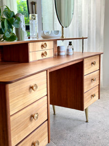 Retro Dresser with Swivel & Tilt Mirrors