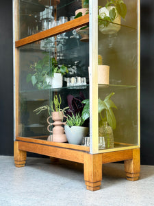 Vintage Glass & Steel Framed Display Cabinet