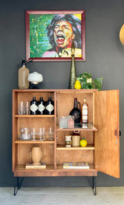 Vintage Drinks Cabinet / Bookcase