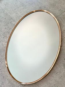 Oval Brass Wall Mirror