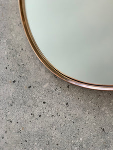 Oval Brass Wall Mirror