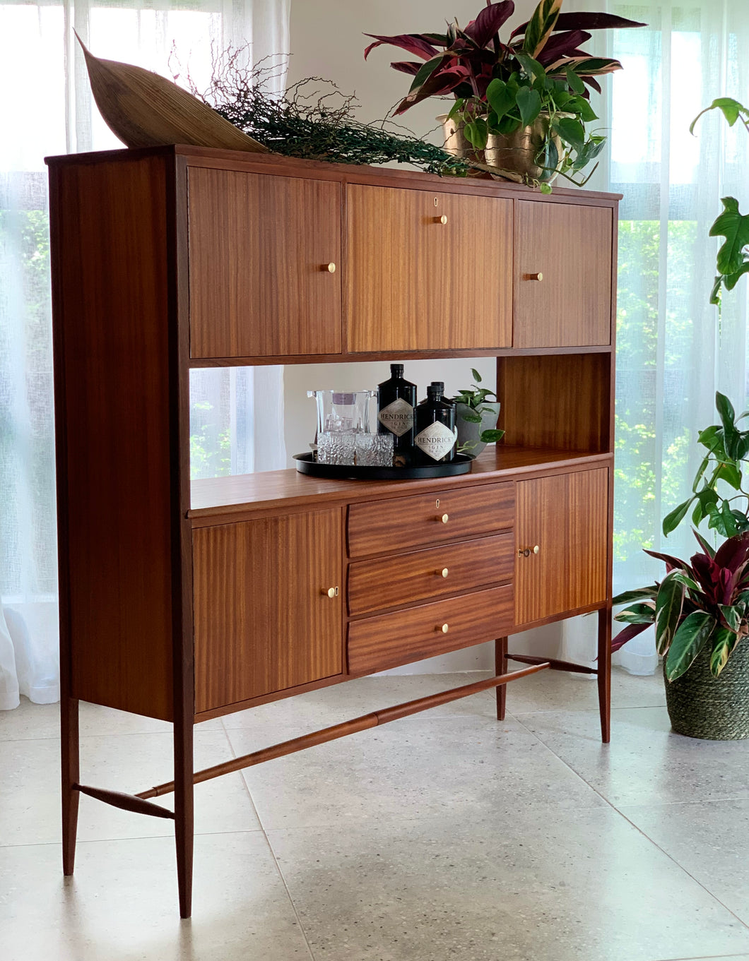 Mid-Century High Board / Buffet / Drinks Cabinet