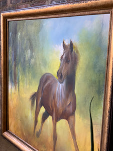 Vintage Oil on Board - Horse