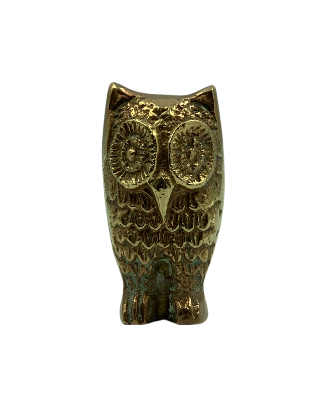 Small Vintage Brass Owl