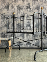 Load image into Gallery viewer, Vintage steel baby crib
