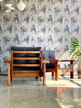 Load image into Gallery viewer, Pair Of Cubist, Kiaat Armchairs
