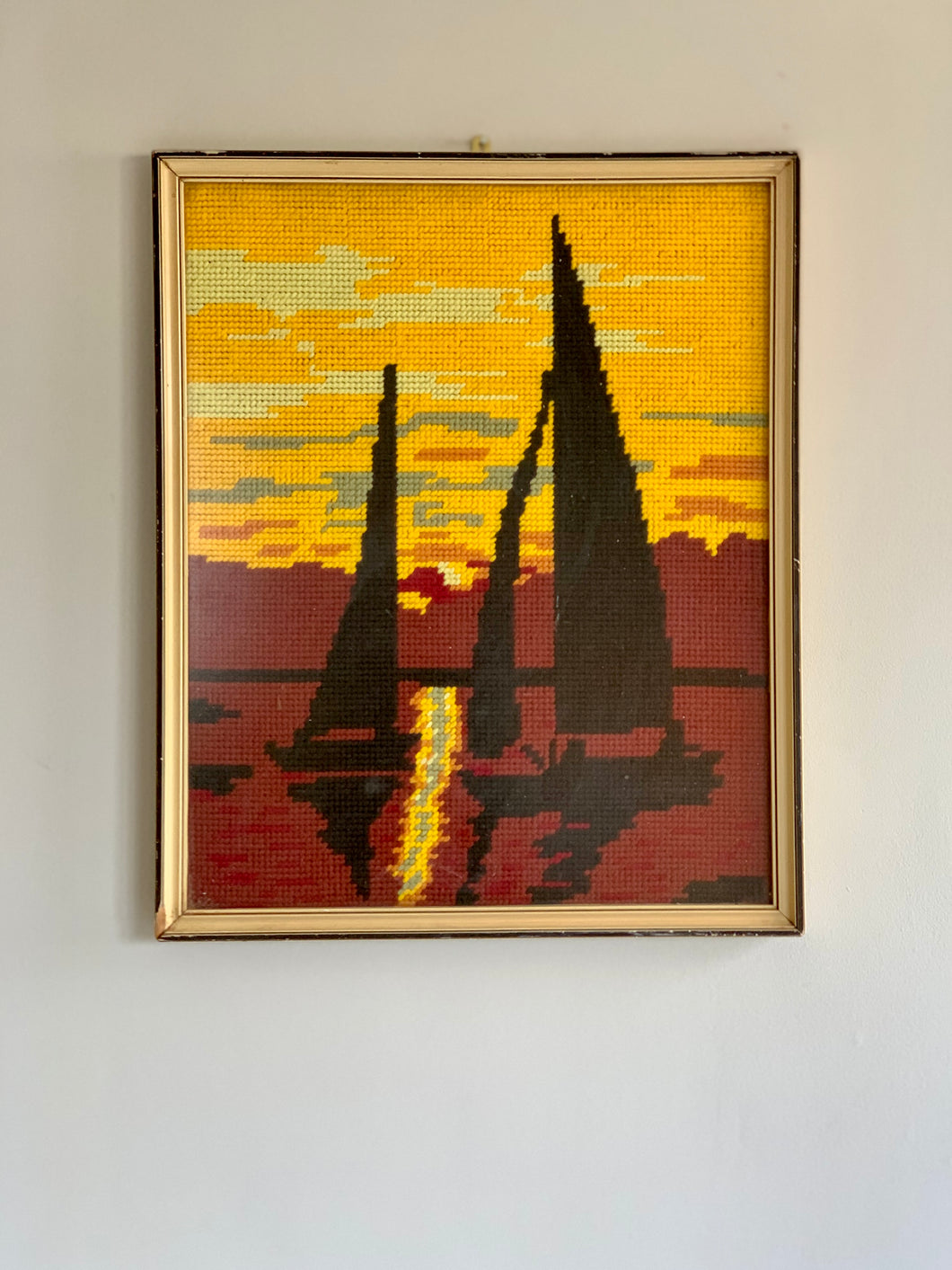 Sailing Ships Framed Tapestry